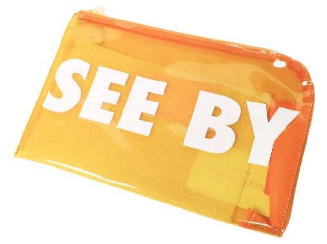 Chloé Borsa Clutch in PVC See by Chloe Arancione - vista 3