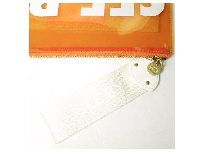 Chloé Borsa Clutch in PVC See by Chloe Arancione - vista 7