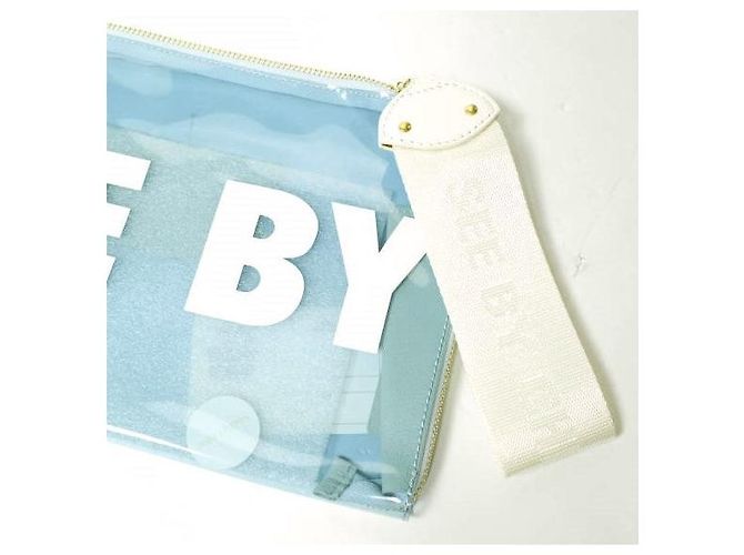 Chloé Borsa Clutch in PVC See by Chloe Blu - vista 4