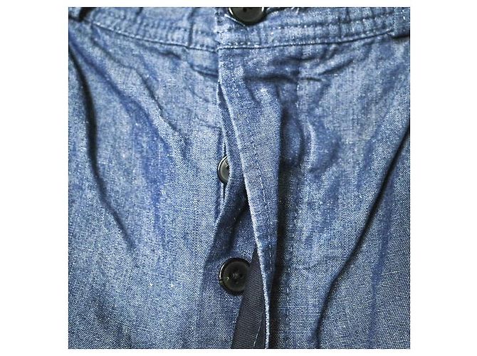 Autre Marque Pantaloni in cotone e lino Sovereign Blu - vista 5