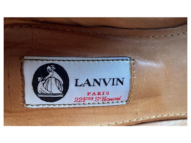 Mocassini con nappine Lanvin in tela stampata taglia 39 Nero - vista 4
