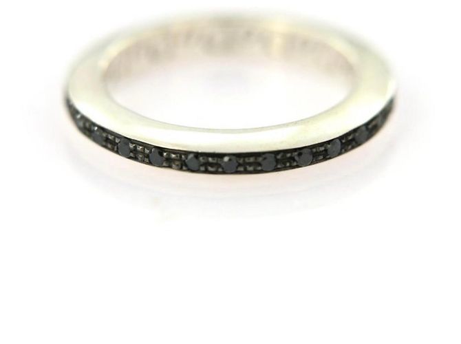 Dodo Pomellato Anello Dodo in oro bianco e diamanti neri Nero Argento - vista 2