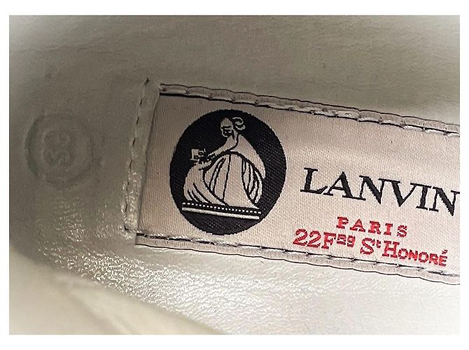 Lanvin High-Top-Sneaker aus Canvas mit lackierter Lederzehe Größe 39 Blau - Ansicht 6