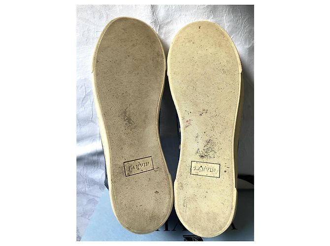 Lanvin High-Top-Sneaker aus Canvas mit lackierter Lederzehe Größe 39 Blau - Ansicht 8