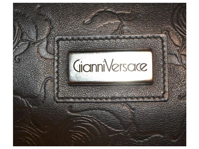 Pochette Gianni Versace in pelle nera Nero - vista 2