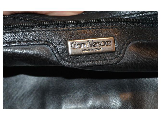 Pochette Gianni Versace in pelle nera Nero - vista 7
