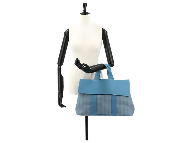 Borsa Hermès Valparaiso MM Blu - vista 10