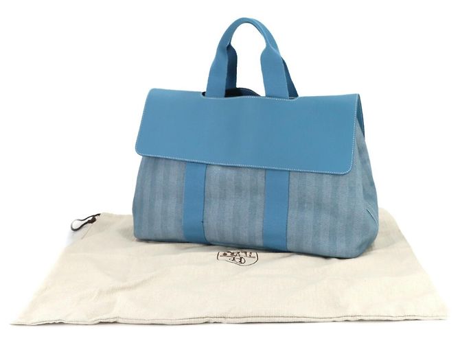 Borsa Hermès Valparaiso MM Blu - vista 2