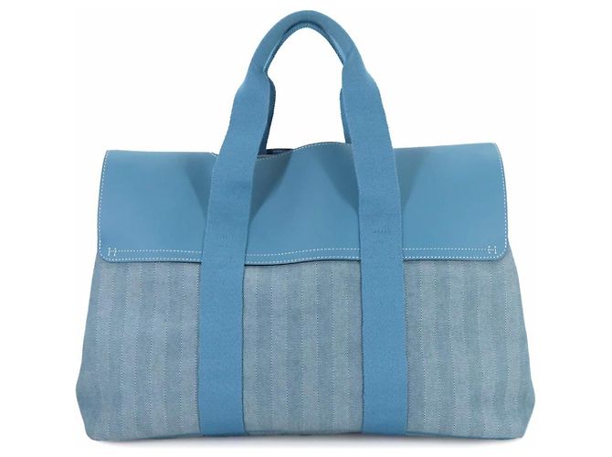 Borsa Hermès Valparaiso MM Blu - vista 3