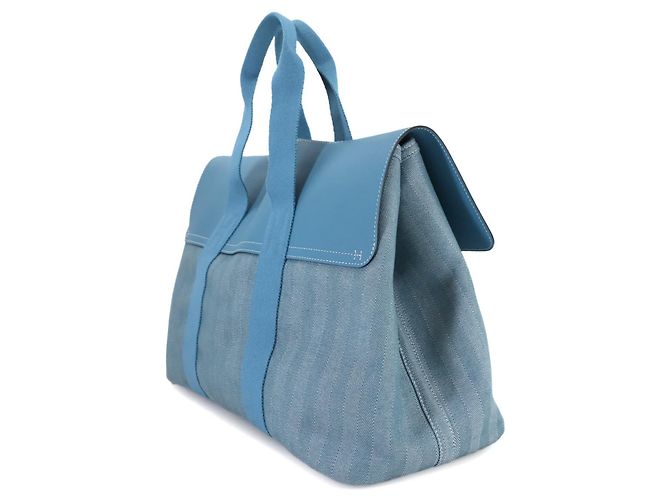 Borsa Hermès Valparaiso MM Blu - vista 4