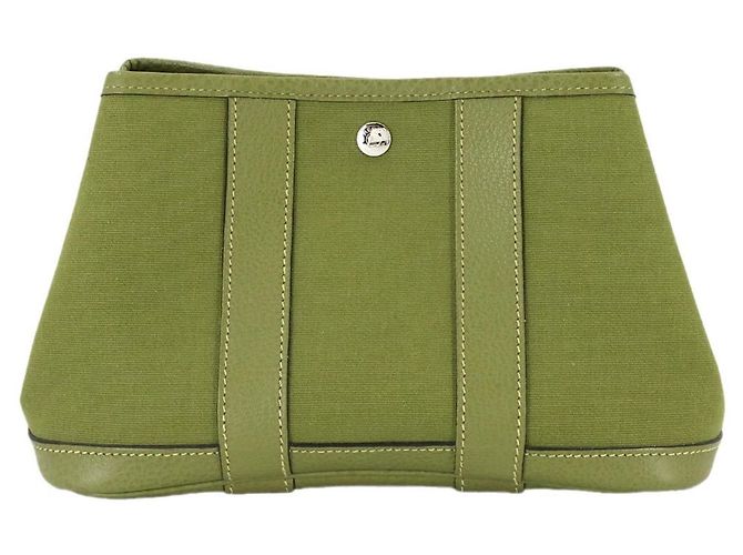 Pochette Garden Party Hermès in Verde Anis - vista 2