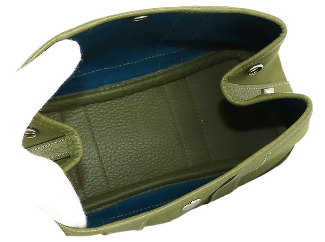 Pochette Garden Party Hermès in Verde Anis - vista 5