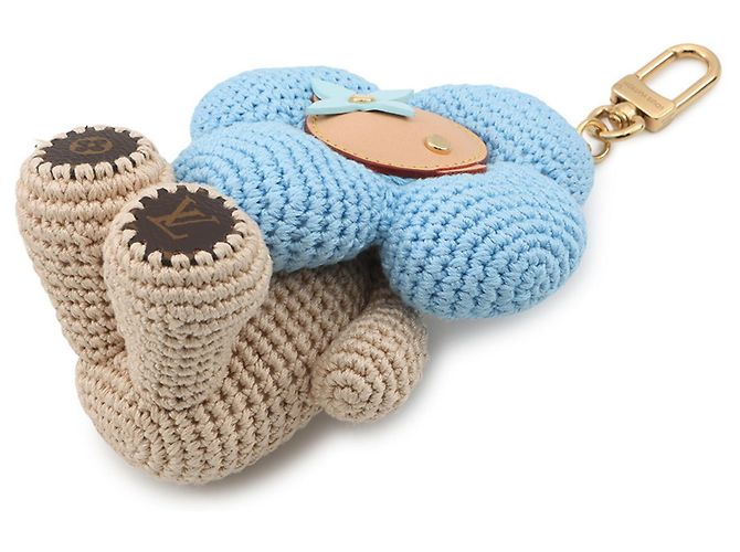 My Vivienne Häkel-Handtaschen-Anhänger von Louis Vuitton Blau Beige - Ansicht 2