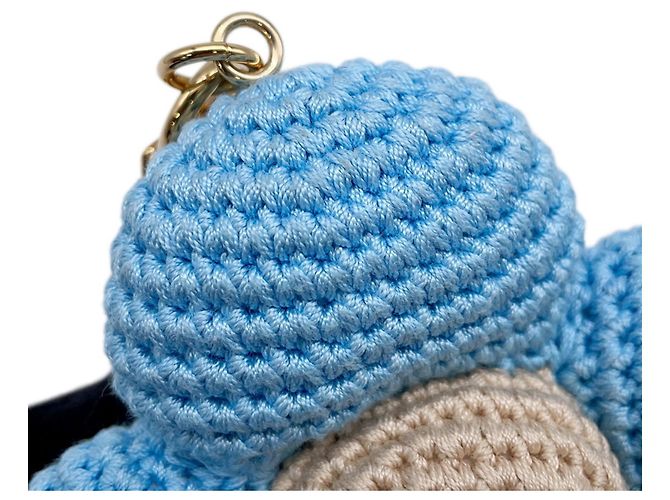 My Vivienne Häkel-Handtaschen-Anhänger von Louis Vuitton Blau Beige - Ansicht 5