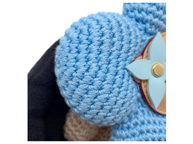 My Vivienne Häkel-Handtaschen-Anhänger von Louis Vuitton Blau Beige - Ansicht 6