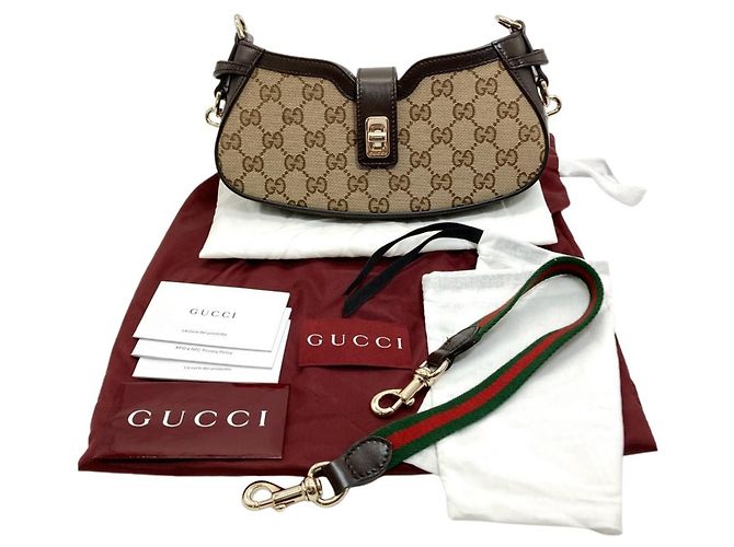 Borsa a Spalla Moonside di Gucci Beige - vista 9