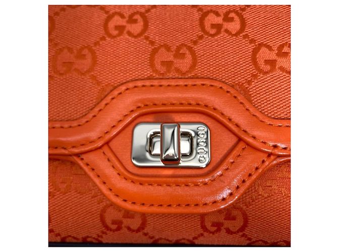 Borsa a Spalla Gucci LUCE in Tela GG Arancione - vista 12