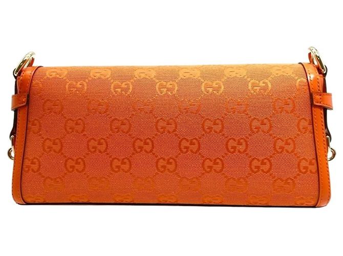 Borsa a Spalla Gucci LUCE in Tela GG Arancione - vista 2