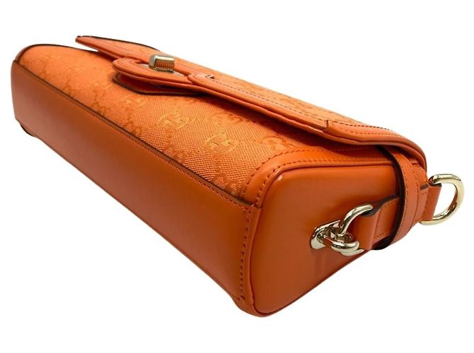 Borsa a Spalla Gucci LUCE in Tela GG Arancione - vista 3