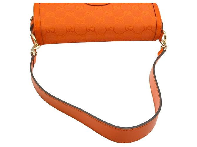 Borsa a Spalla Gucci LUCE in Tela GG Arancione - vista 6