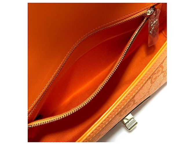 Borsa a Spalla Gucci LUCE in Tela GG Arancione - vista 9