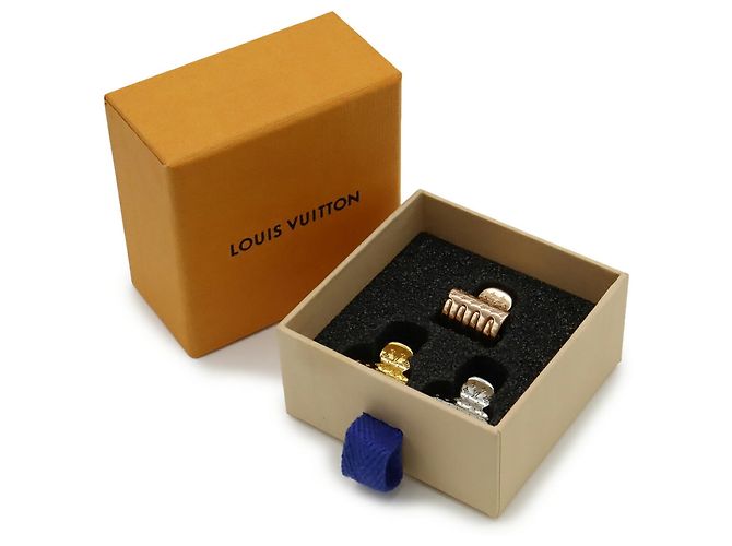 Set di fermagli per capelli Louis Vuitton Marrone Argento D'oro - vista 5