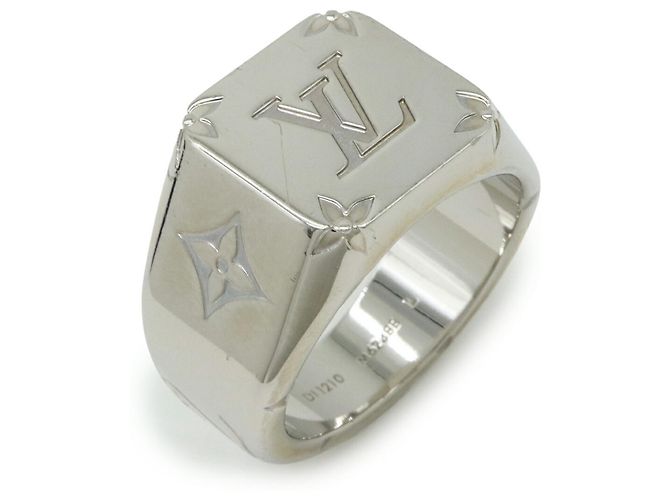 Anello Signet Monogramma Louis Vuitton Argento - vista 2