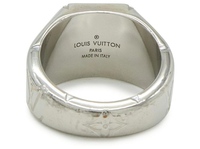 Anello Signet Monogramma Louis Vuitton Argento - vista 4