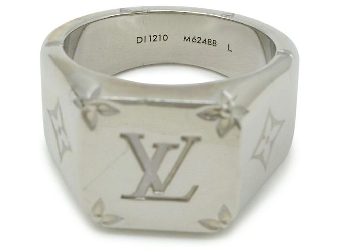 Anello Signet Monogramma Louis Vuitton Argento - vista 5
