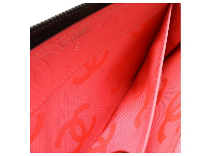 Cartera Larga Coco Mark de la Línea Cambon de Chanel Negro Rosa - vista 10