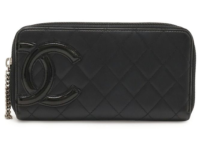 Cartera Larga Coco Mark de la Línea Cambon de Chanel Negro Rosa - vista 2
