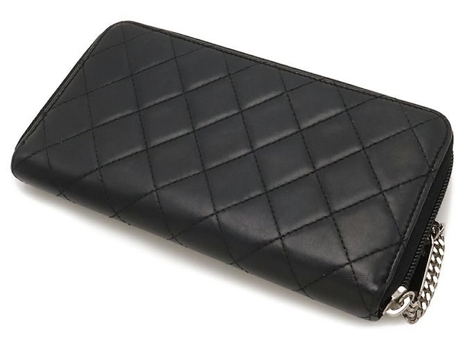 Cartera Larga Coco Mark de la Línea Cambon de Chanel Negro Rosa - vista 3