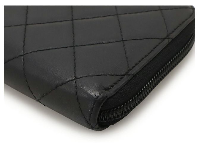 Cartera Larga Coco Mark de la Línea Cambon de Chanel Negro Rosa - vista 4