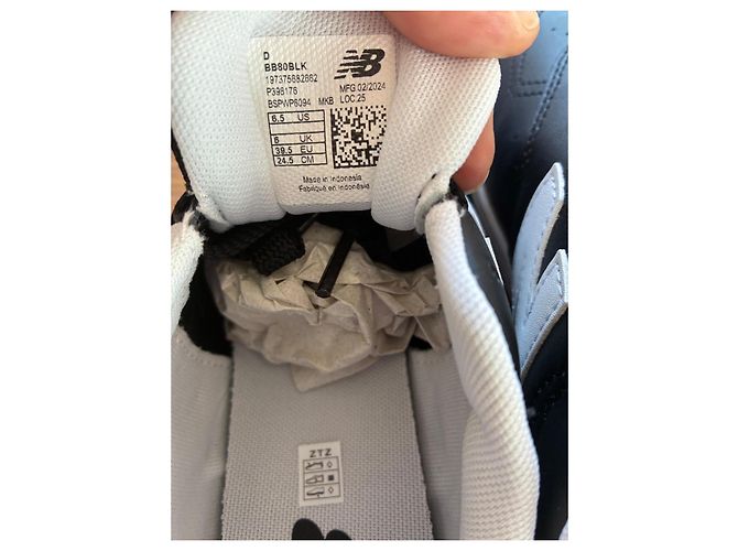 Sneakers New Balance BB80BLK Nero e Bianco - vista 8