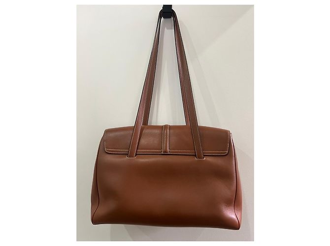 Borsa Céline Soft 16 Pelle Caramello Marrone - vista 3