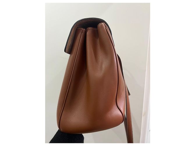 Borsa Céline Soft 16 Pelle Caramello Marrone - vista 5