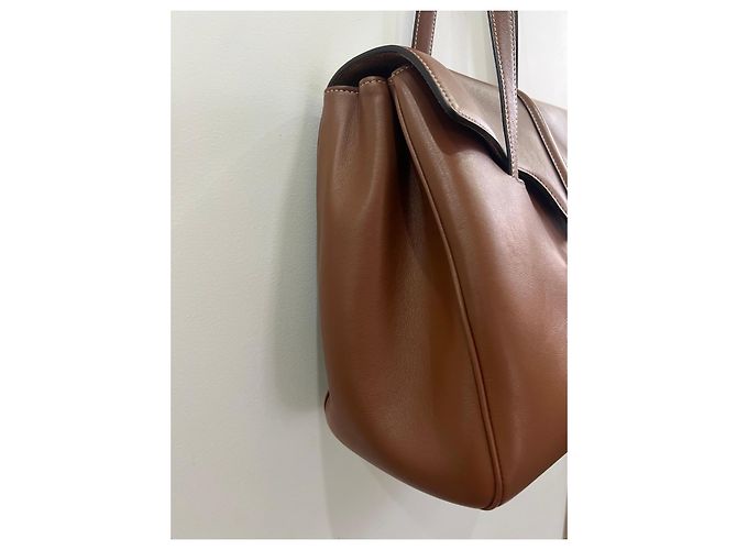 Borsa Céline Soft 16 Pelle Caramello Marrone - vista 7