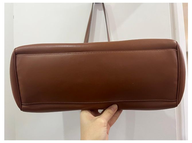 Borsa Céline Soft 16 Pelle Caramello Marrone - vista 8