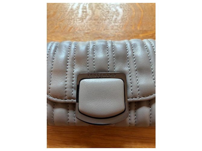 Cartera Longchamp de Cuero Gris - vista 3