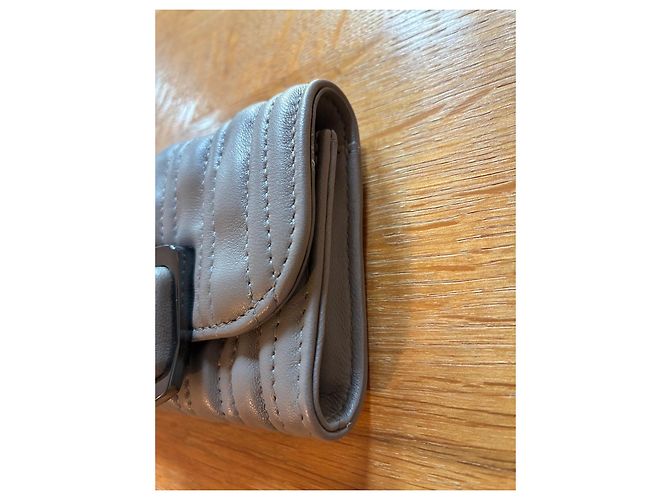 Cartera Longchamp de Cuero Gris - vista 4