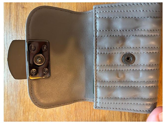 Cartera Longchamp de Cuero Gris - vista 8