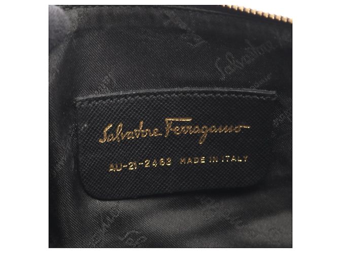 Borsa a spalla in pelle nera Gancini di Salvatore Ferragamo Nero - vista 4