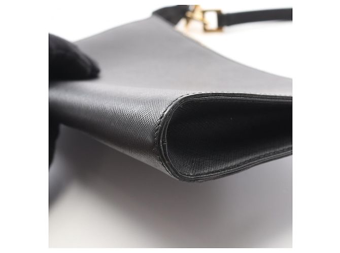 Borsa a spalla in pelle nera Gancini di Salvatore Ferragamo Nero - vista 7