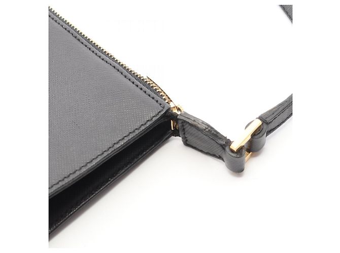 Borsa a spalla in pelle nera Gancini di Salvatore Ferragamo Nero - vista 9