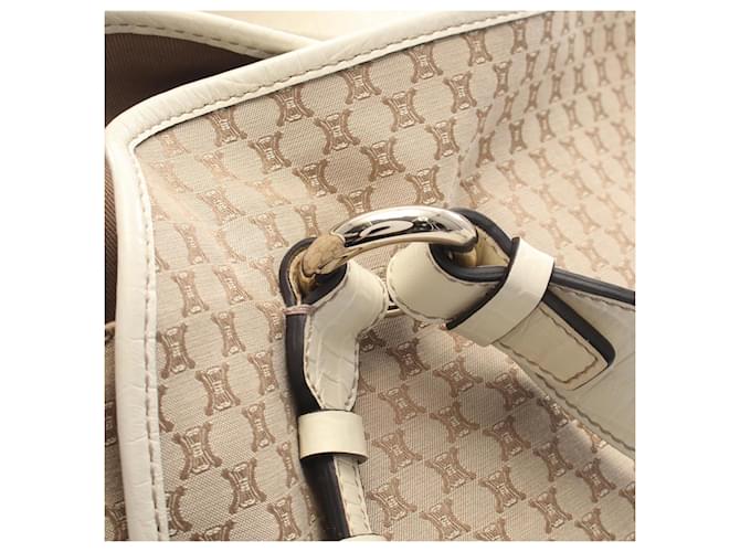 Céline Borsa Tote Macadam Celine Beige Crudo - vista 7