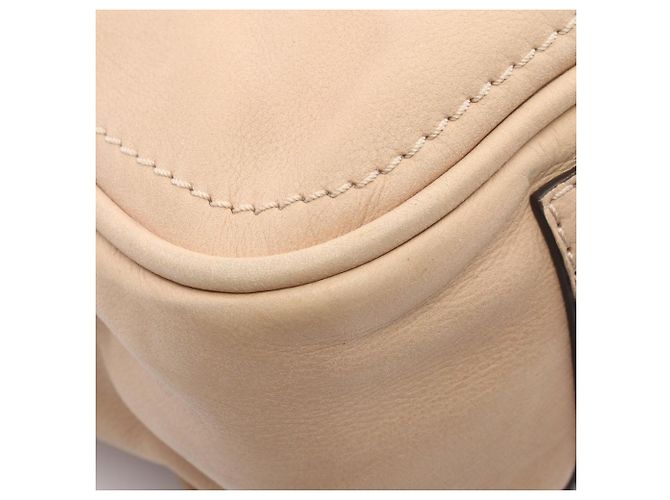 Borsa a Spalla in Pelle Anagram Loewe Beige - vista 5