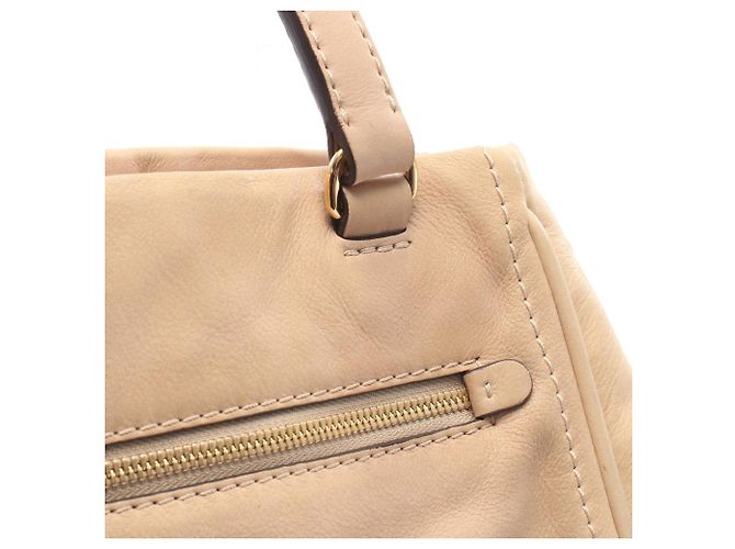 Borsa a Spalla in Pelle Anagram Loewe Beige - vista 7