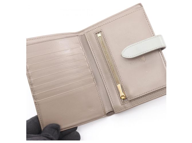 Céline Celine Mittelgurt Brieftasche Braun Blau - Ansicht 3