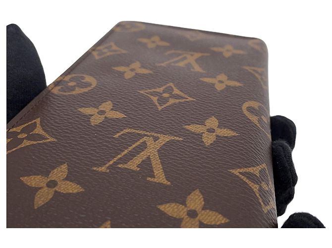 Brazza Portafoglio Lungo Monogram Louis Vuitton Marrone - vista 7