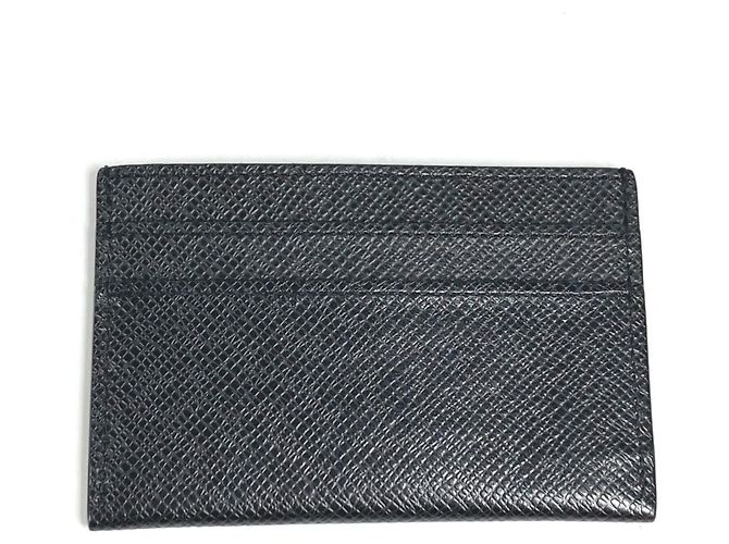 Estuche doble para tarjetas de visita Taiga Louis Vuitton Negro - vista 2